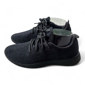 Allbirds Wool Runners Womens 7 Natural Black Athletic Running Shoes‎ Sneakers